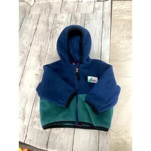 MEC Polar Fleece Hooded Jacket Infants Toddler Blue Full Zip Age 6 Months